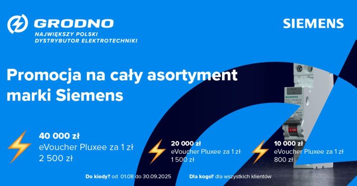 Promocja na&nbsp;produkty SIEMENS - odbierz voucher Pluxee za 1 zł