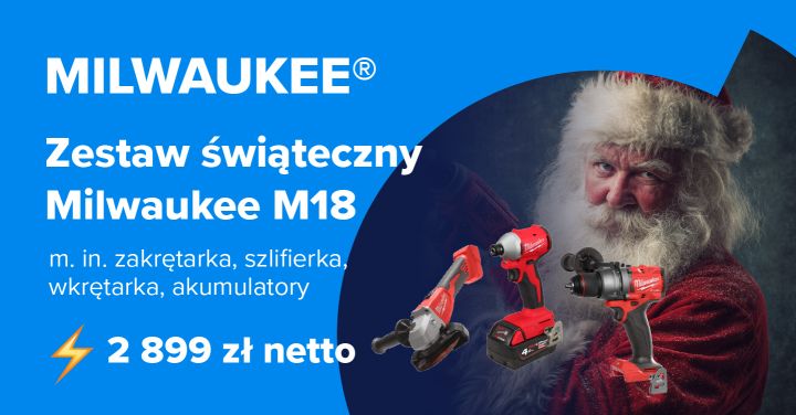 Zestaw świąteczny narzędzi Milwaukee M18 – elektronarzędzia akumulatorowe