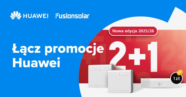 Magazyny energii Huawei w&nbsp;ofercie hurtowni elektrycznej online – promocja FusionSolar