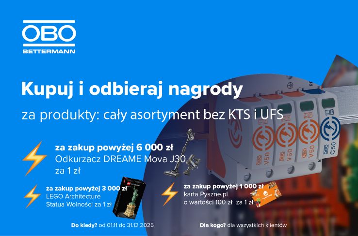 Promocja OBO Bettermann – systemy tras kablowych i osprzęt instalacyjny